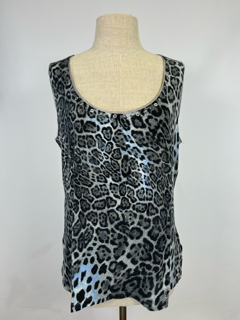 Severi Darling Milan Leopard Rhinestone Y2K Tank Top